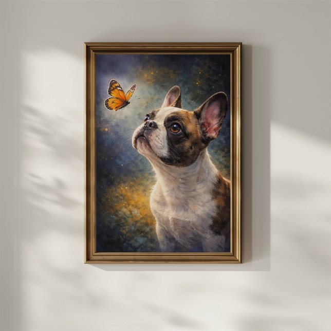 Póster Bulldog Francés y Mariposa (Subido por el creador)
