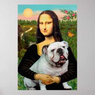 Póster Bulldog Inglés 9 - Mona Lisa