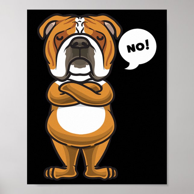 Póster Bulldog Inglés Perro  (Frente)