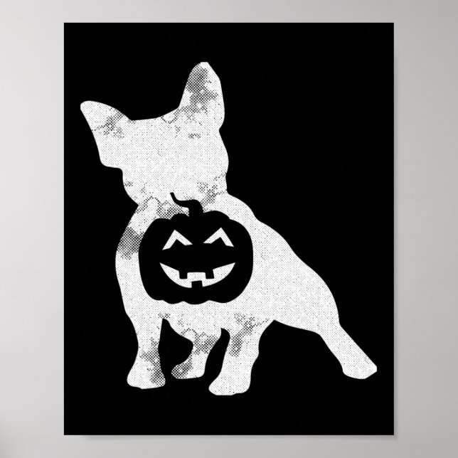 Póster Bulldog Lazy Halloween Disstume Cute Frenchie Cala (Frente)