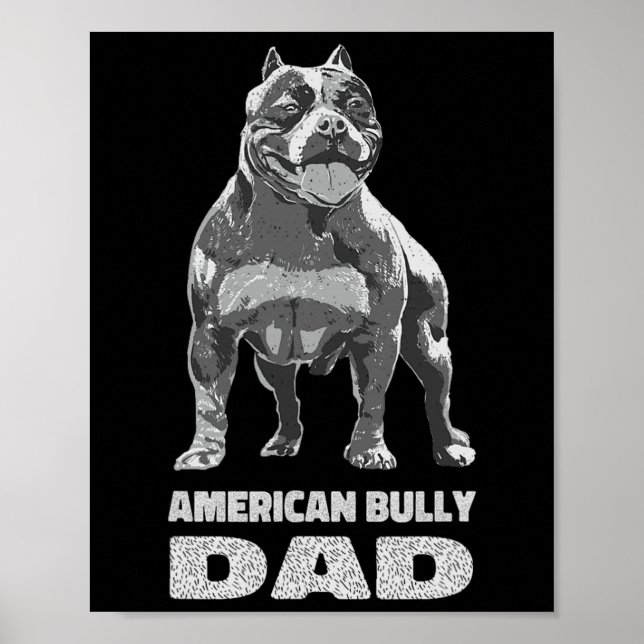 Póster Bulldog Perro Amante Americano (Frente)
