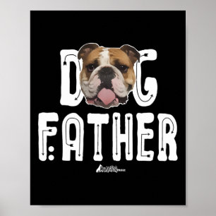 Póster Bulldog Perro Padre Bulldog El Dogfather Ruff Life