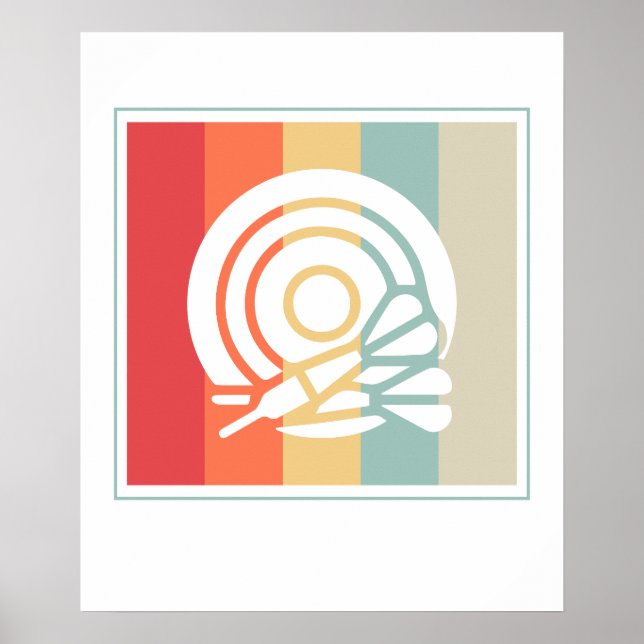 Póster Bullseye Dart Board Dartboard Target (Frente)