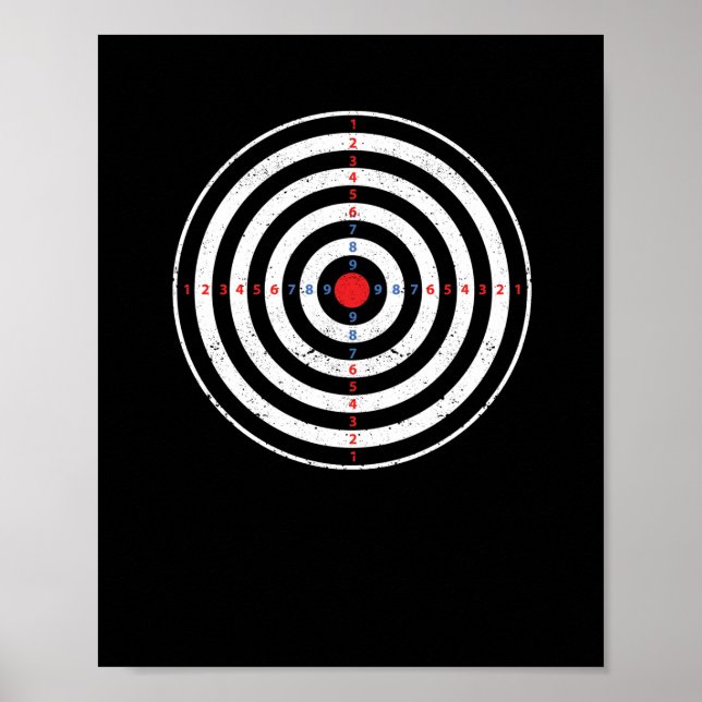 Póster Bullseye dartboard dartboard target (Frente)