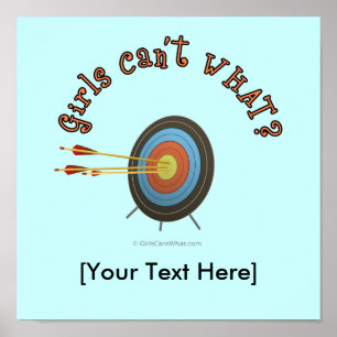 Póster Bullseye objetivo del tiro con arco