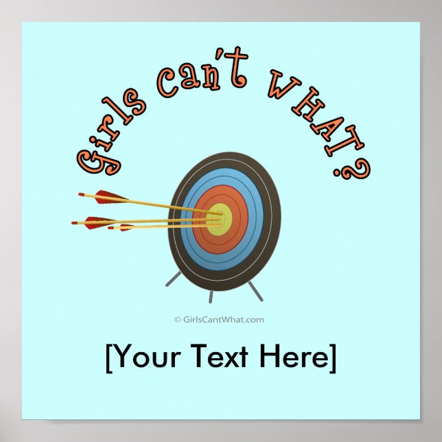 Póster Bullseye objetivo del tiro con arco (Frente)