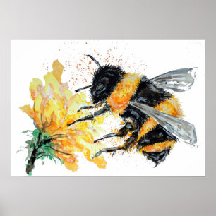 Póster Bumble Abeja Polen