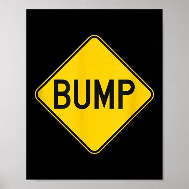 Póster Bump Ahead Mother To Be Cute New Moms Women  (Frente)
