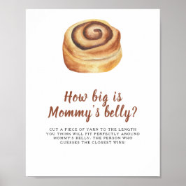 Póster Bun baby ducha Qué grande es el juego del vientre 