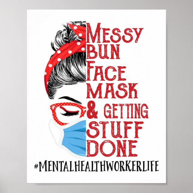 Póster Bun Face Mask Obteniendo Cosas Trabajadoras de Sal (Frente)