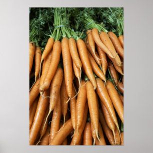 Póster Bunches of carrots