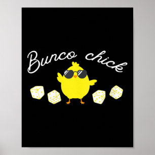 Póster Bunco Chick Easter Spring Bunco Dice
