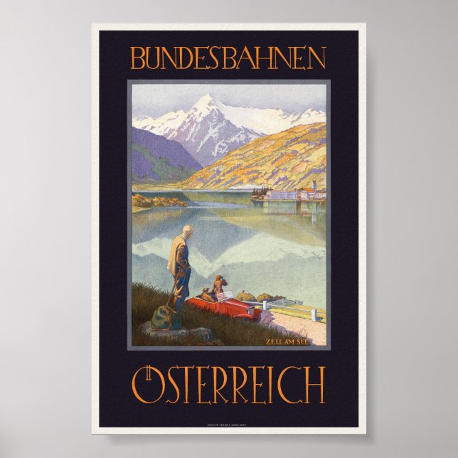 Póster Bundesbahnen Österreich Poster de Viajes Vintage 1 (Frente)