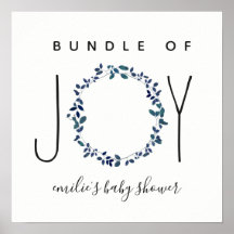 Bundle Of Joy Blue Botanical Baby Shower
