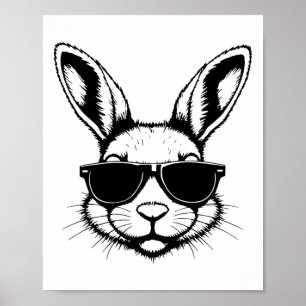 Póster Bungalow Face Con Sungles Easter Day Para Niños Ho