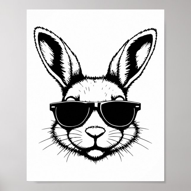 Póster Bungalow Face Con Sungles Easter Day Para Niños Ho (Frente)
