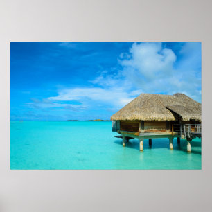 Póster Bungalow sobre el agua en Bora Bora
