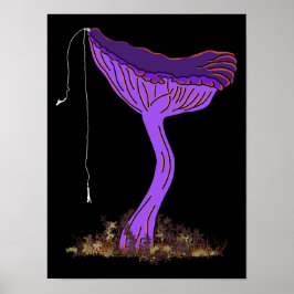 Póster Bungee Jumping Amethyst Deceiver Mushroom