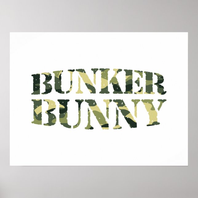 PÓSTER BUNKER BUNNY CAMO / CAMOUFLAJE (Frente)