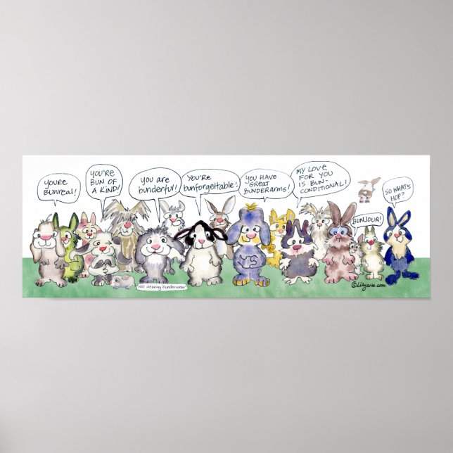 Póster Bunlimited Upliftment-Feel Good Rabbit Love Puns (Frente)