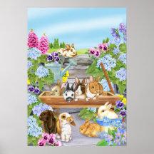 Bunnies en el jardín