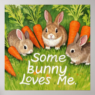 Póster Bunnies y zanjas de Pascua