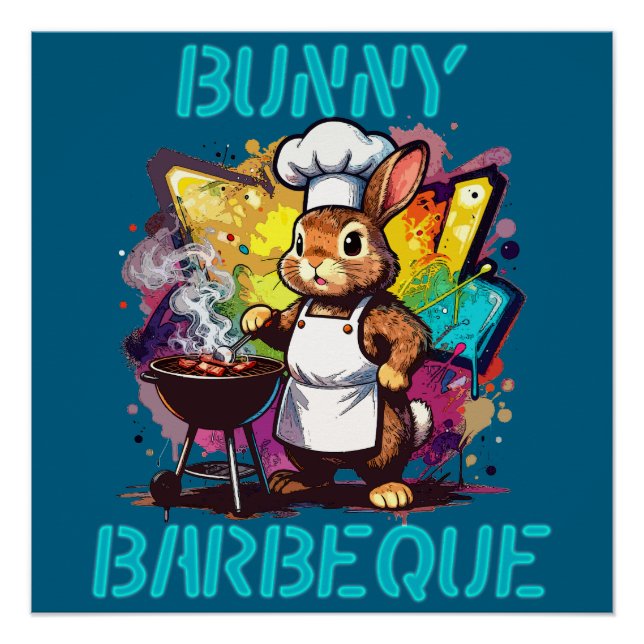 Póster Bunny Barbeque (Anverso)