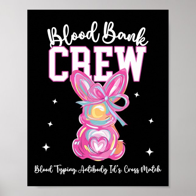 Póster Bunny Bow Easter Bloaster Bynk Crew Medical Lab Te (Frente)