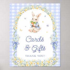 Póster Bunny Boy Baby Shower Cards and Gifts