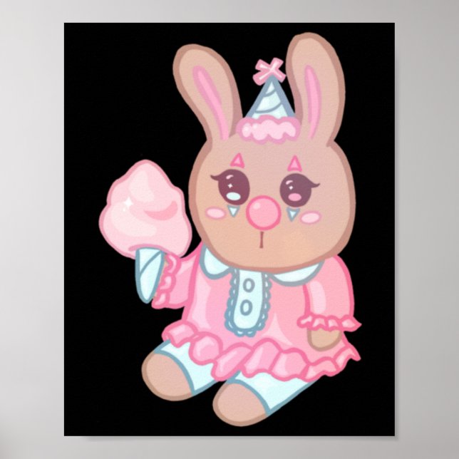Póster Bunny Clown Pegatina (Frente)