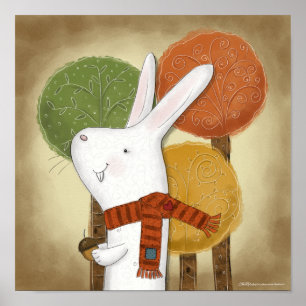 Póster Bunny de Woodland con Acorn