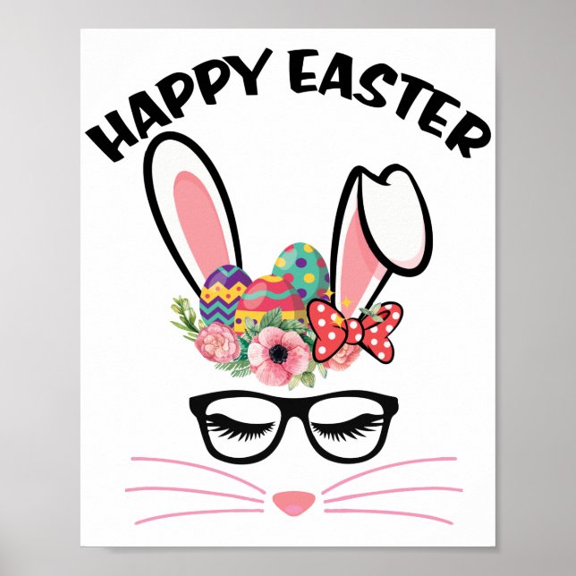 Póster Bunny Face HAPPY EASTER Love Bunnies (Frente)