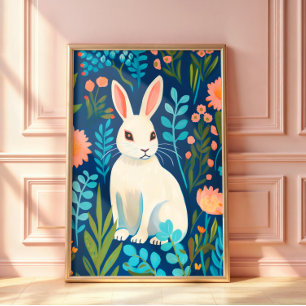 Póster Bunny Floral