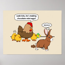 Póster Bunny hace personalizado divertido a la caca de ch