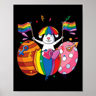 Póster Bunny Lgbt Q Orgullo Pascua Rabbit Ally Gay Rai