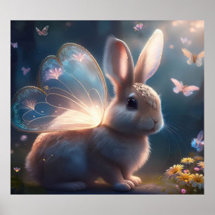 Póster Bunny mariposa