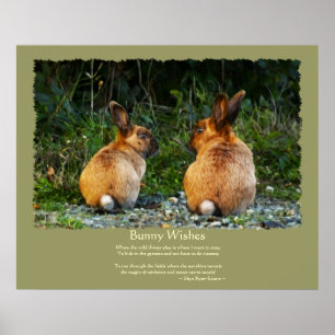 Póster BUNNY RABBIT ART & Poem para niños