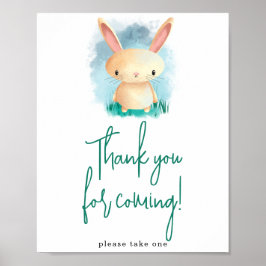 Póster Bunny simple Gracias por venir