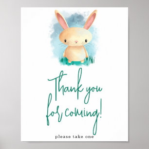 Póster Bunny simple Gracias por venir