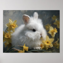 Póster Bunny with Daffodils 