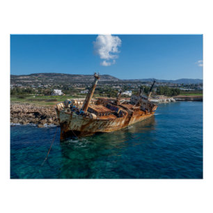 Póster Buque aéreo Edro III Paphos, Chipre