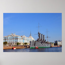 Póster Buque crucero ruso Aurora