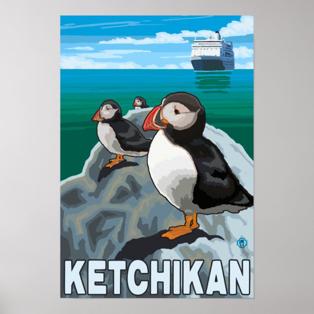 Póster Buque de ataúdes y cruceros - Ketchikan, Alaska (Frente)