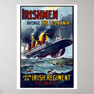 Póster Buque Lusitania