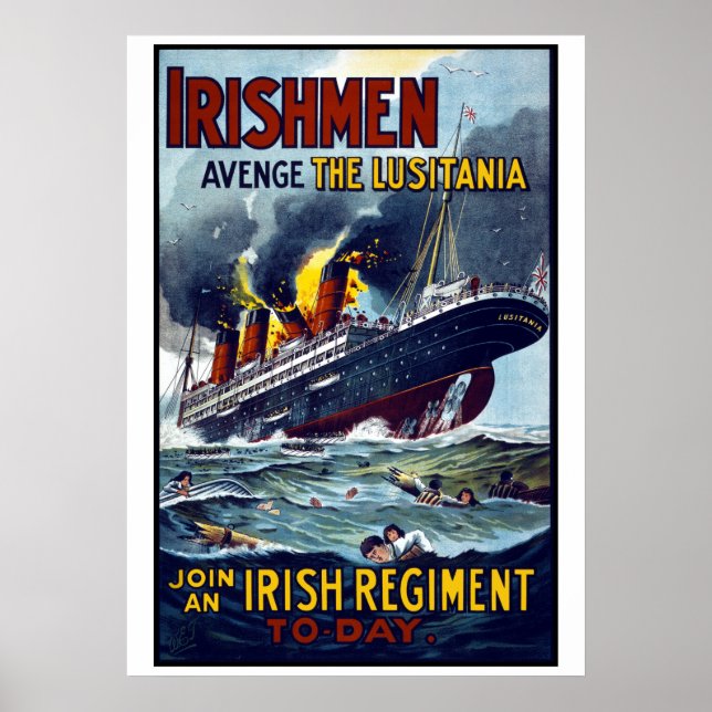 Póster Buque Lusitania (Frente)