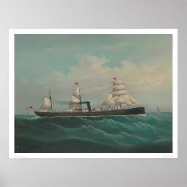 Póster Buque marítimo - La ciudad de Río de Janeiro (1260 (Frente)