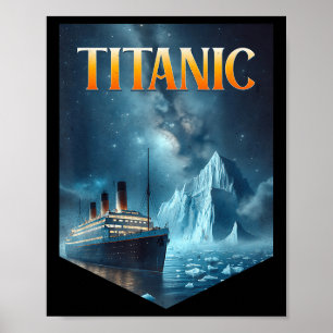 Póster Buque Titanic Cruise Iceberg 1912 Rms Voyage Men W