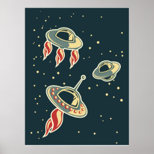 Póster Buque Vintage Space
