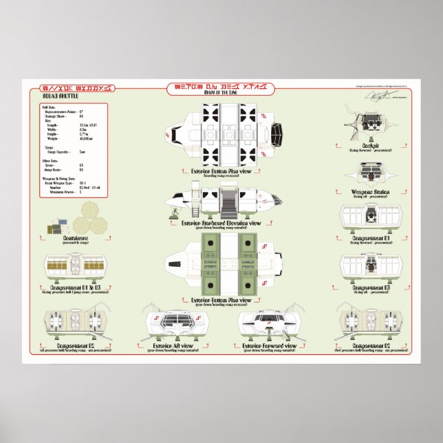 Póster Buques de la flota: lanzadera de escuadrón Ref. Gr (Frente)