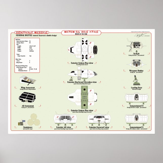 Póster Buques de la flota: Servicio de lanzadera personal (Frente)